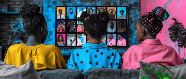 An image showing a diverse group of people watching different genres of content (e.g., arthouse film, blockbuster action movie, indie documentary) on their devices. The image illustrates the variety of viewing habits that streaming bundles need to cater to.