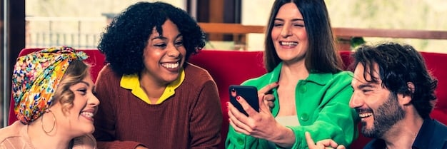 A diverse group of people engaged in a lively online discussion, illustrating the power of community building.