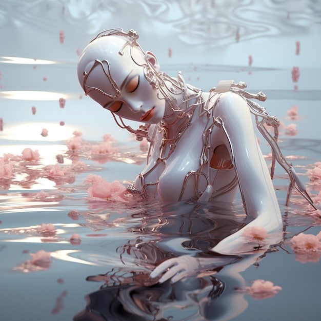 A conceptual illustration showing a transparent AI model with visible layers of data processing and decision-making, surrounded by inquisitive human figures representing users and regulators, symbolizing open access and scrutiny.