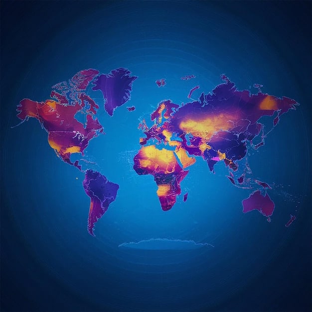 A world map highlighting regions affected by the export controls. Use a color gradient to indicate the varying levels of impact.
