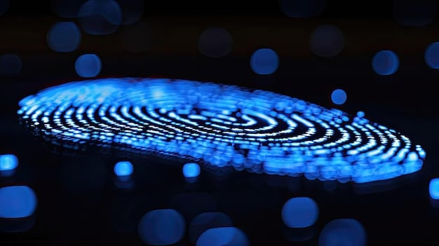 A close-up shot of a drone's AI processor, highlighting intricate circuitry and glowing blue light, symbolizing the AI capabilities within the drone. The background is a blurred image of a military technician working on the drone.