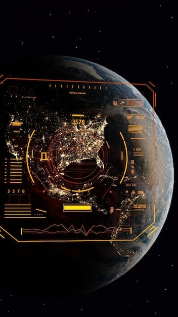 An image depicting a globe with the US and China highlighted. Technological networks and data streams connect the two countries, with a graphical representation of firewalls and security measures around each, symbolizing the tension between global interconnectedness and national tech sovereignty.