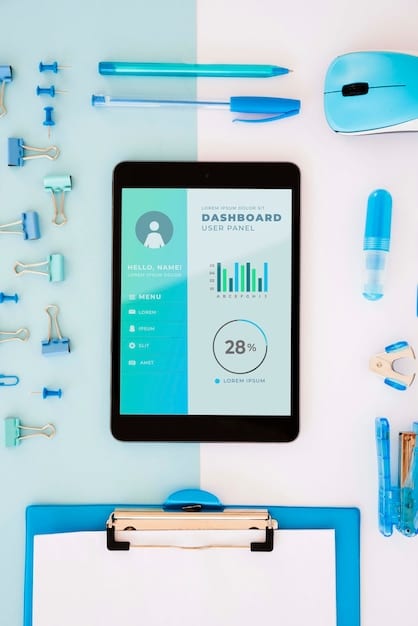 A digital dashboard displaying data points and charts related to healthcare costs and employee benefits, symbolizing transparency and reporting.