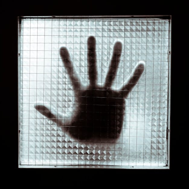 A silhouette of a demonstrator holding a sign, with a grid of surveillance cameras overlayed, representing the chilling effect of facial recognition on civil liberties and protests.