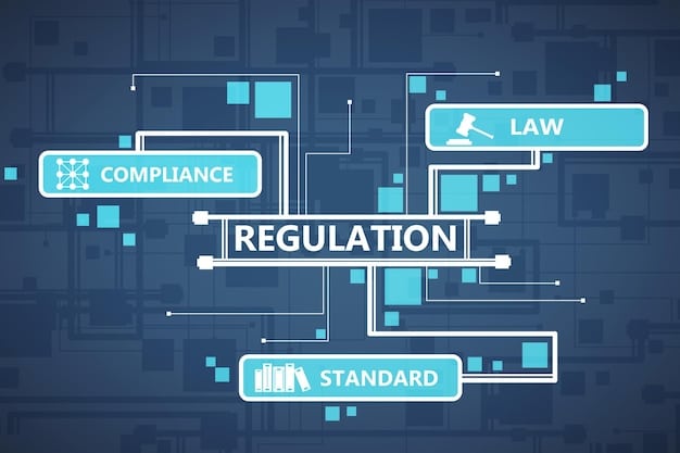 A detailed digital infographic illustrating data flow and regulatory compliance checkboxes, with an abstract representation of large tech platforms handling vast amounts of information, emphasizing the complex data management needed for DSA compliance.