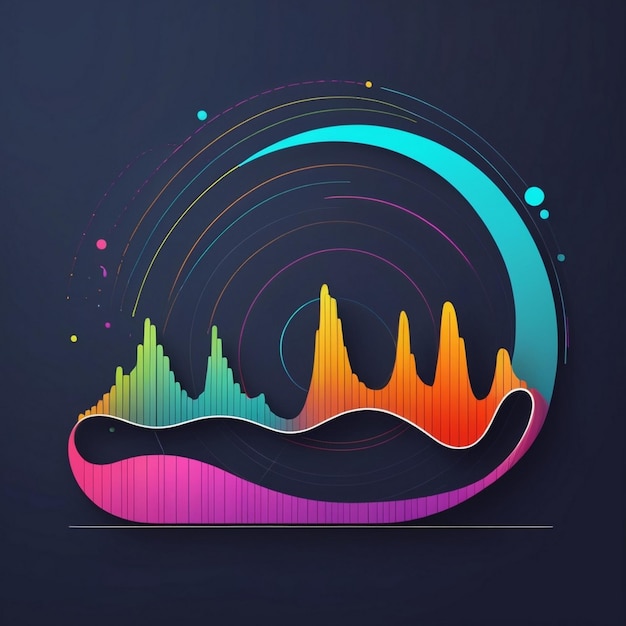 A digital sound wave visual representation, with various streaming platform logos subtly integrated into the wave, signifying the pervasive influence of streaming services in shaping contemporary music tastes.