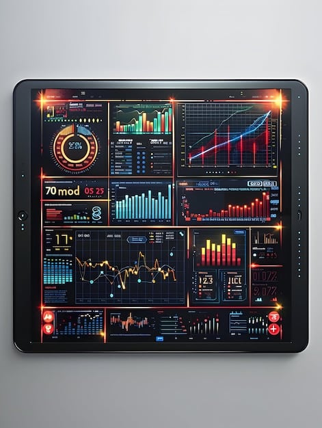 A digital dashboard displaying various financial charts, stock market trends, and analytical data, indicating complex financial transactions and market responses.