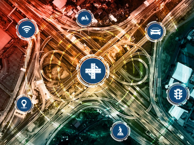 A detailed graphical representation of interconnected critical infrastructure (power grid, hospitals, transportation), safeguarded by digital shields and security layers.